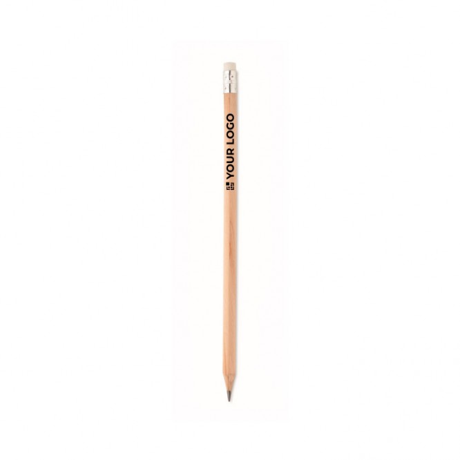 Clásico lápiz de color natural con goma para borrar
