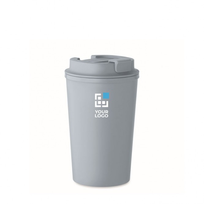 Vaso de doble pared hecho de maíz con capacidad de 350ml