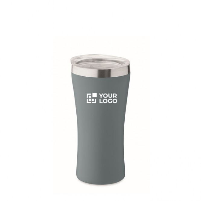 Vaso térmico de acero inoxidable reciclado y tapa transparente 160ml
