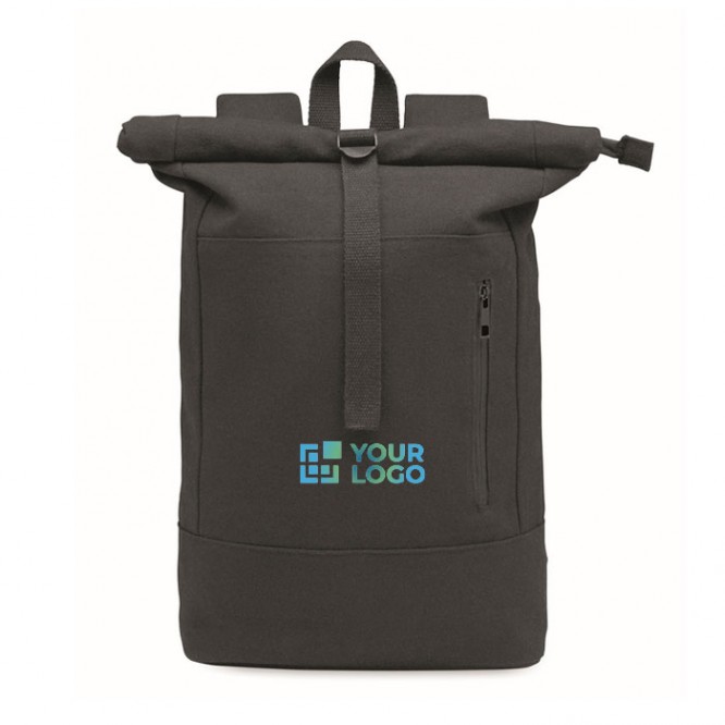 Mochila roll-top para portátil de algodón reciclado 15