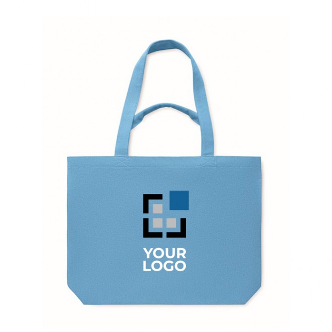 Bolsa de tejido reciclado con asas cortas y largas 320 g/m2