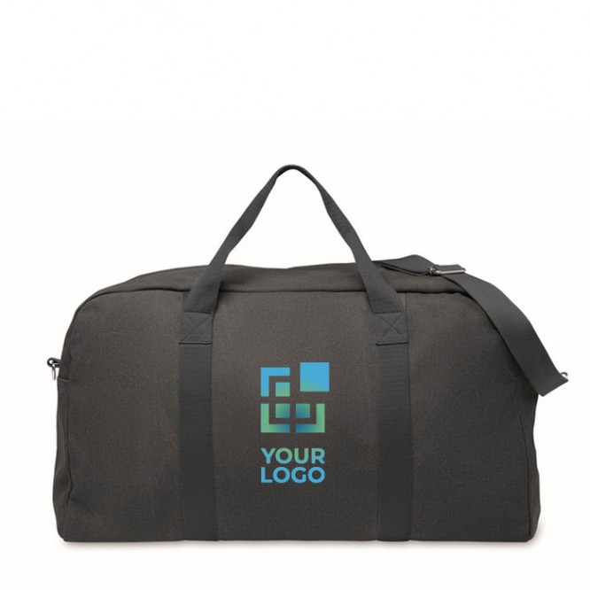 Bolsa de viaje monocromática de tejido reciclado con doble asa
