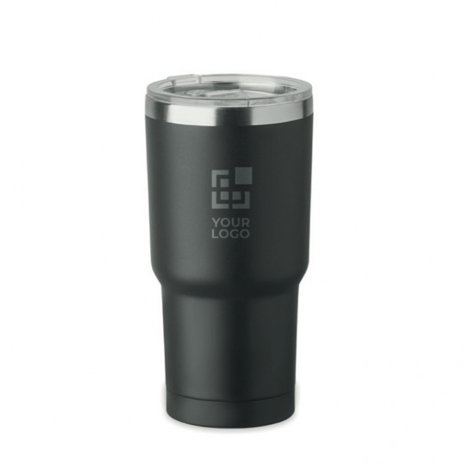 Vaso de acero inoxidable con tapa con orificio deslizante 500ml