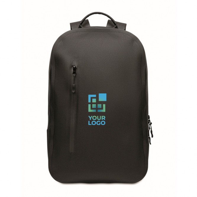 Mochila negra para portátil de RPET resistente al agua 16