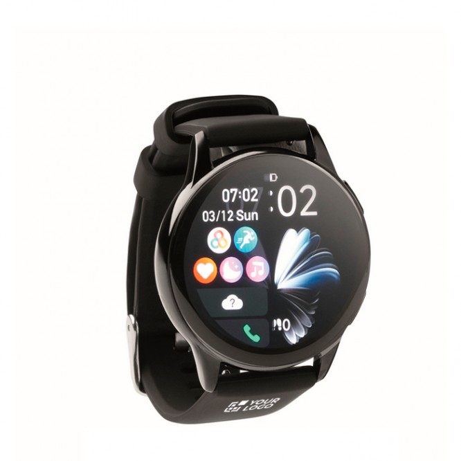 Smartwatch inalámbrico a prueba de agua con correa de silicona