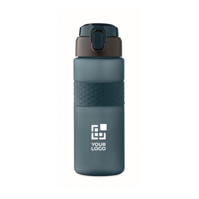 Botella de RPET con tapa abatible y pajita incluida 500ml