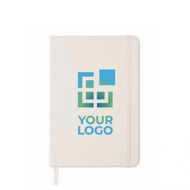 Libretas antibacteriales merchandising color blanco