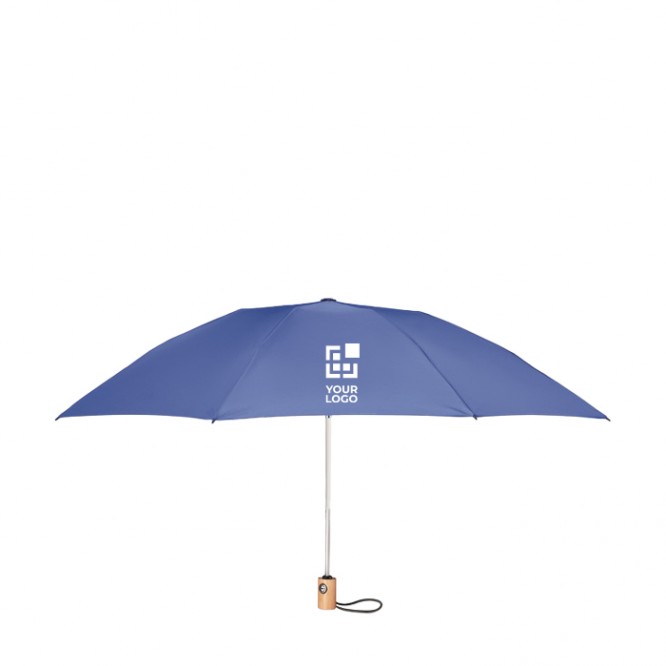 Paraguas plegables personalizadoss RPET de color azul real