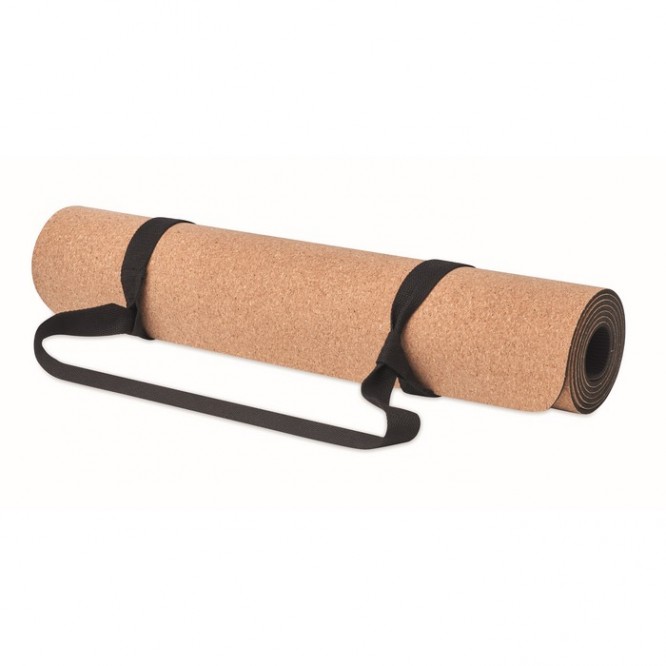 Esterilla de yoga personalizada de corcho de color beige