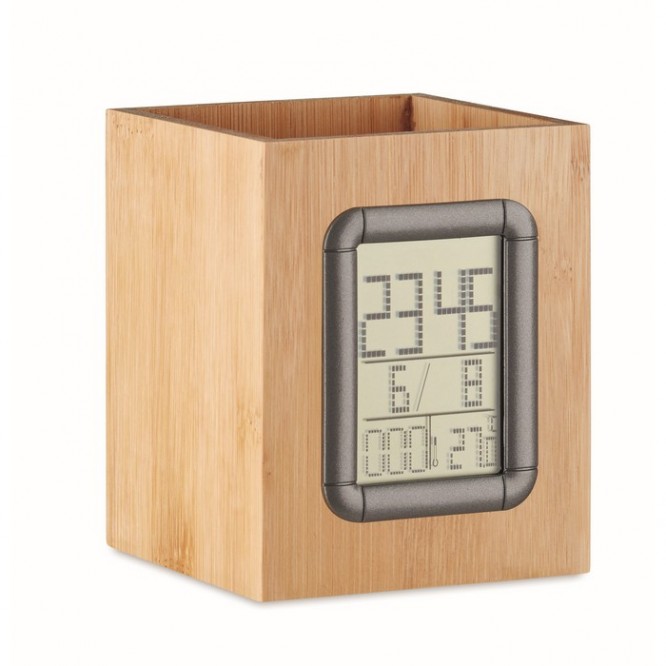 Lapicero con calendario y termómetro
