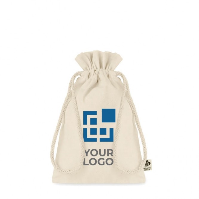 Bolsa de regalo de algodón orgánico con tu logo