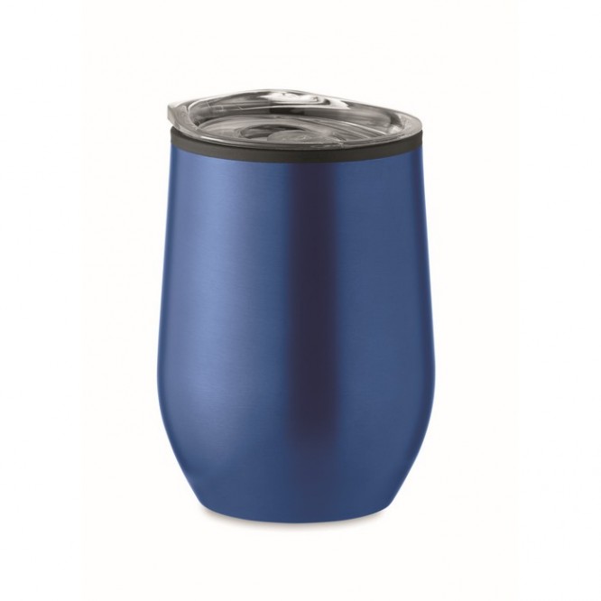 Vaso de acero de doble pared con tapa