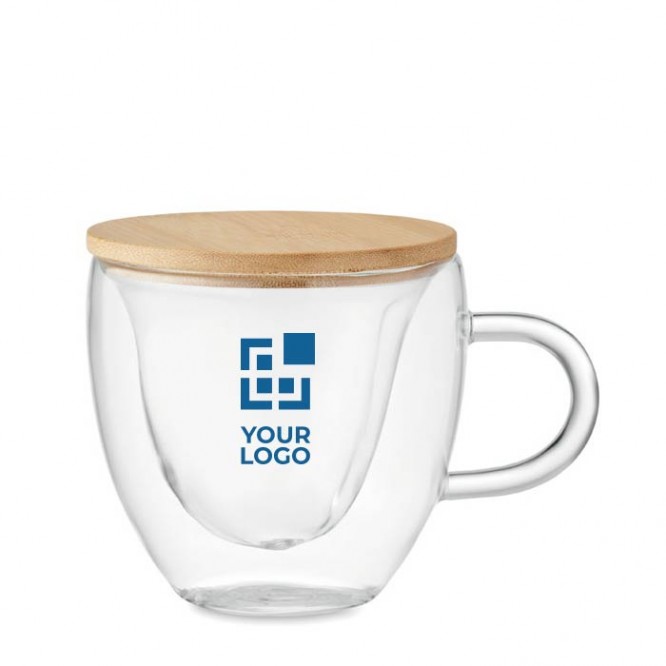 Taza de café 180ml vidrio transparente