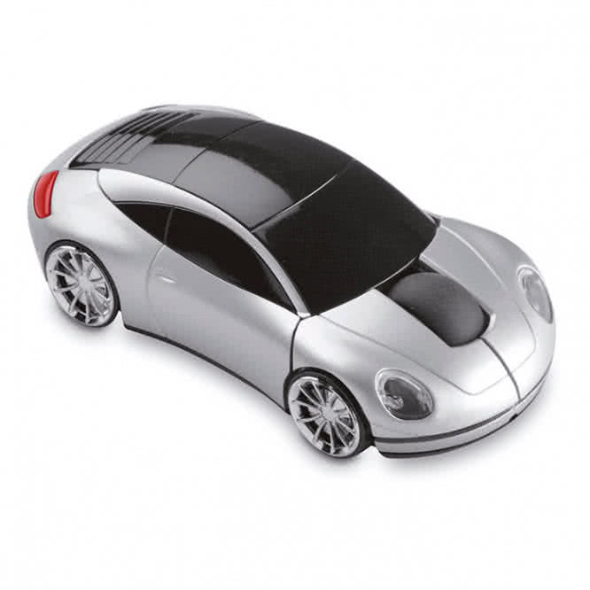 Ratón publicitario inalámbrico forma coche 