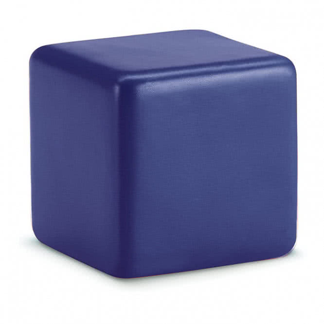 Cubo antiestrés personalizado con logo color Azul