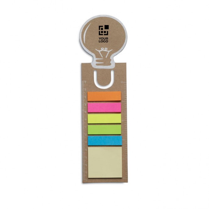 Punto de libro con notas adhesivas color Beige