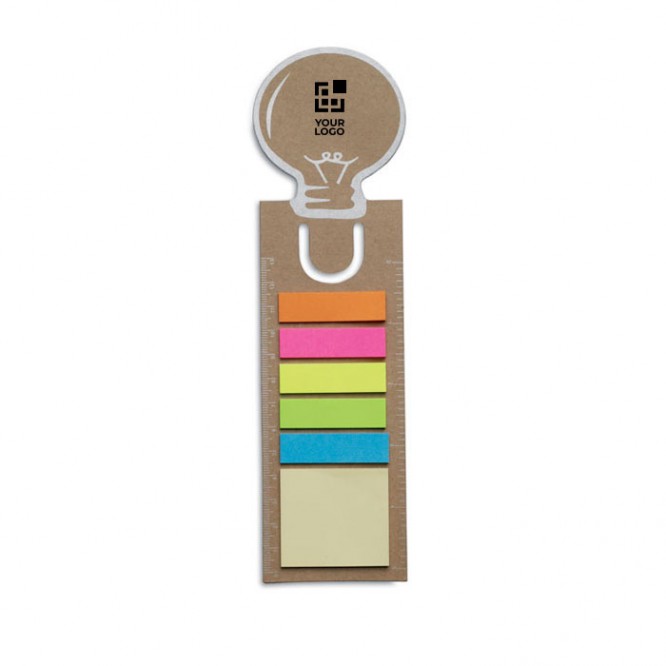 Punto de libro con notas adhesivas color Beige