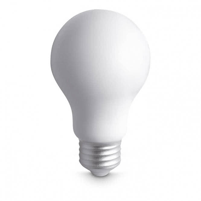 Regalo antiestrés con forma de bombilla color Blanco
