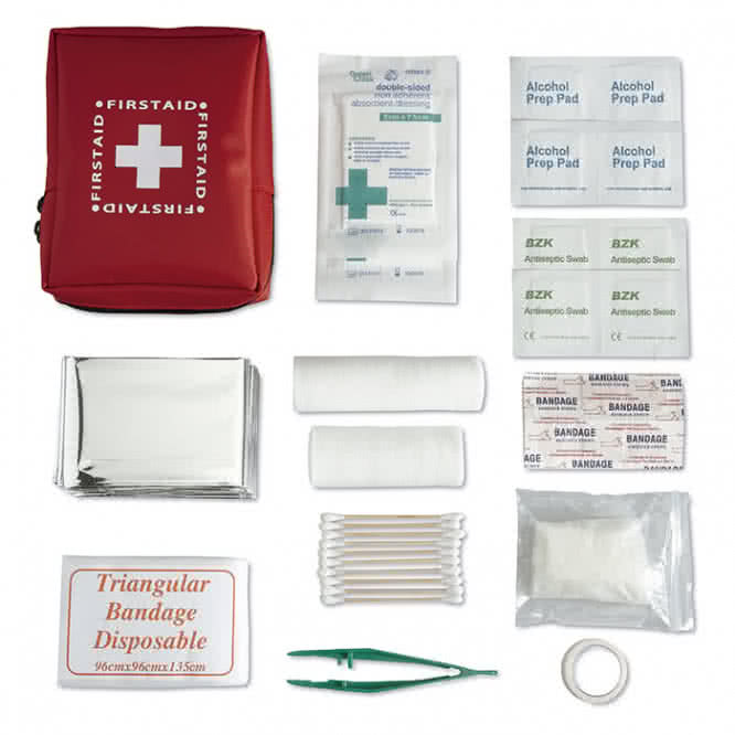 Kit de primeros auxilios para regalar color Rojo tercera vista