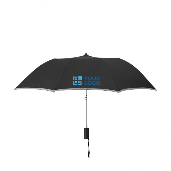 Paraguas plegable publicitario de 21'' color Negro segunda vista