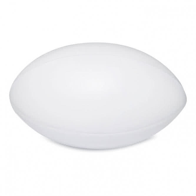 Pelota de rugby antiestrés para publicidad color Blanco