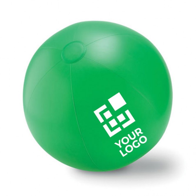 Pelota de playa personalizada con logo color Verde segunda vista