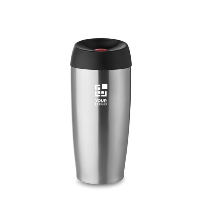 Taza termo publicitaria con seguro 400ml