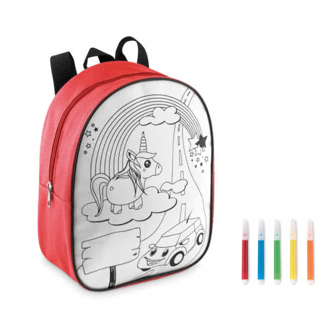 Mochila de niños publicitaria para colorear | Desde 2,68€