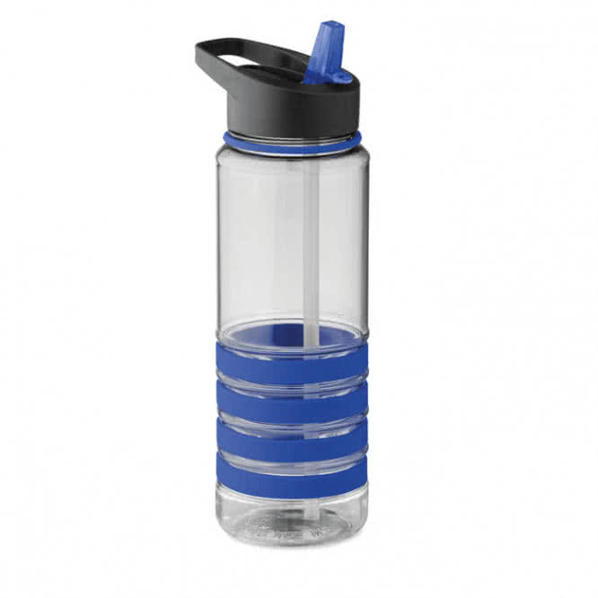 Elegante botella con logo para gimnasios 750ml color azul marino
