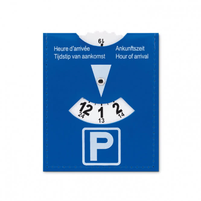 Tarjeta de aparcamiento con logo