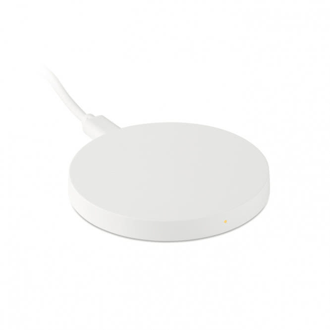 Cargador inalámbrico de móviles barato color blanco