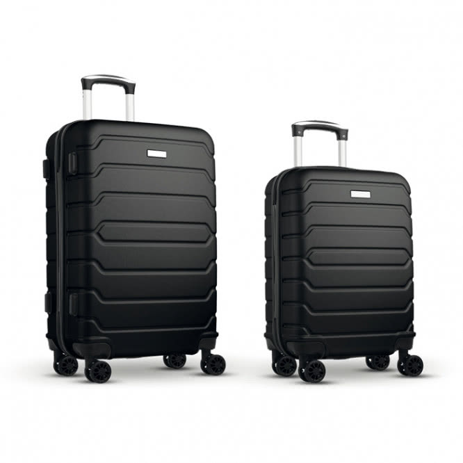 Set de dos maletas para regalar en promociones color negro
