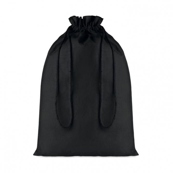 Bolsa negra de algodón impresa grande