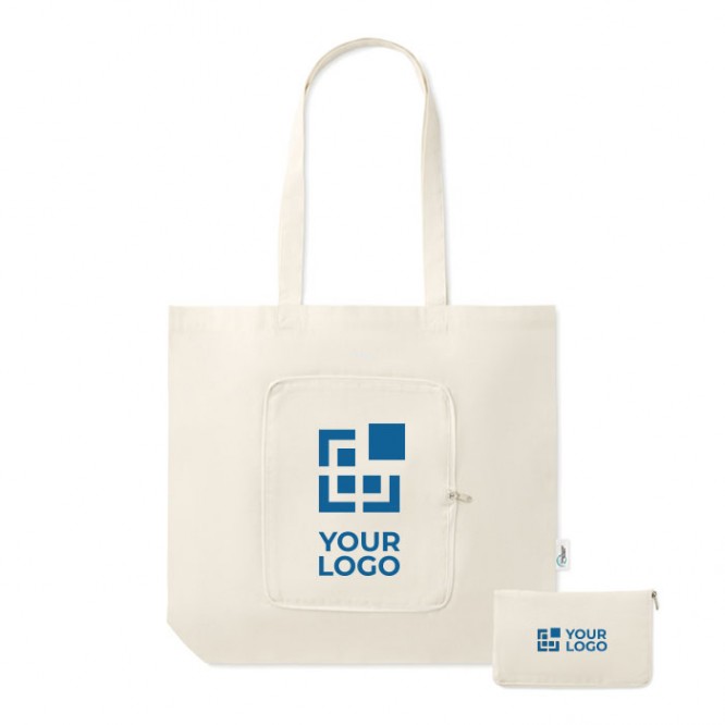 Bolsa de algodón reciclado para publicidad color beige