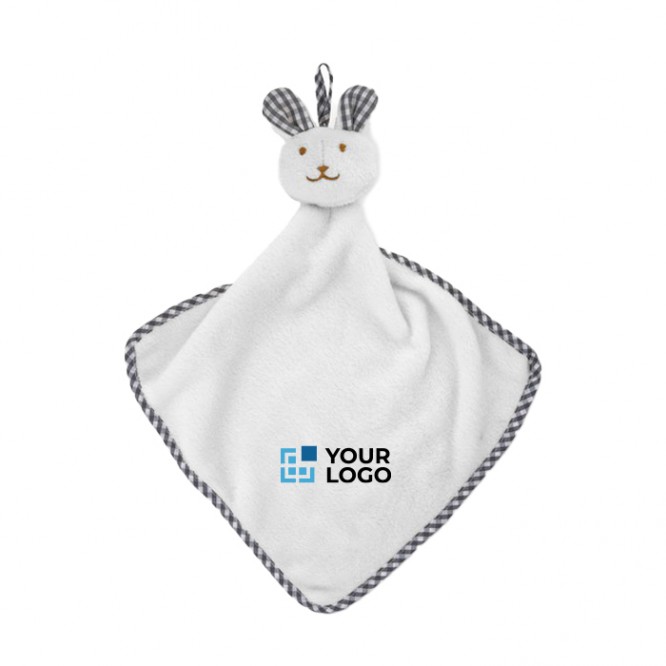 Doudou para bebé con logotipo color blanco