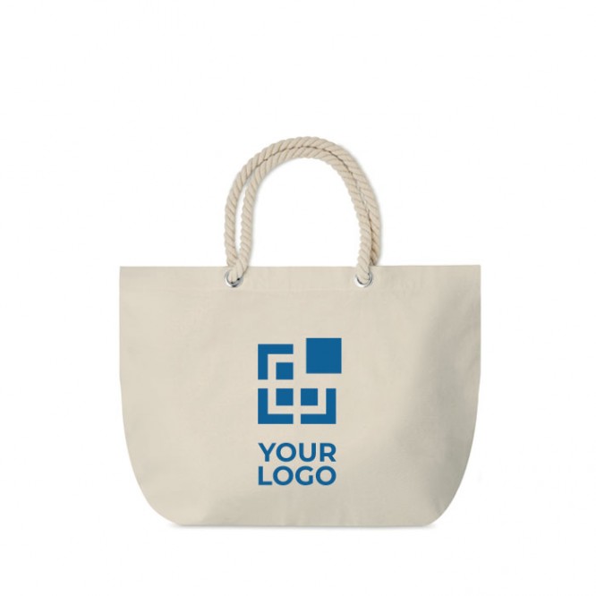 Bolsas de playa con asas de cuerda color beige