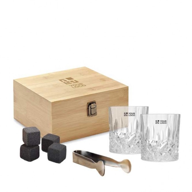 Set vasos de whisky de lujo personalizable