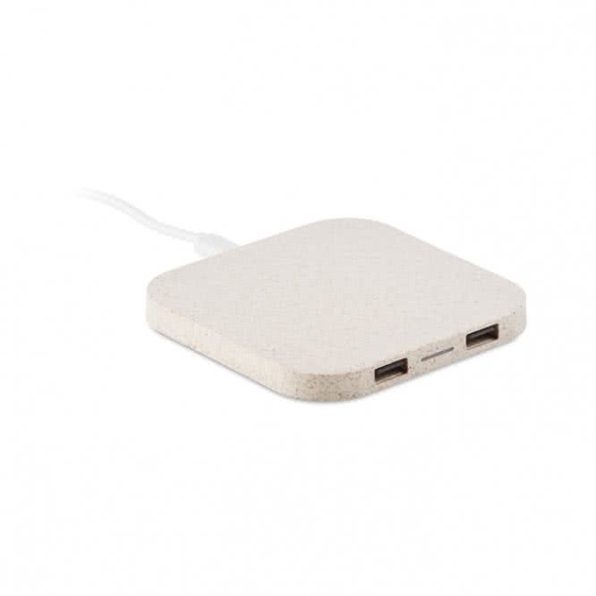 Base de carga inalámbrica paja de trigo color beige