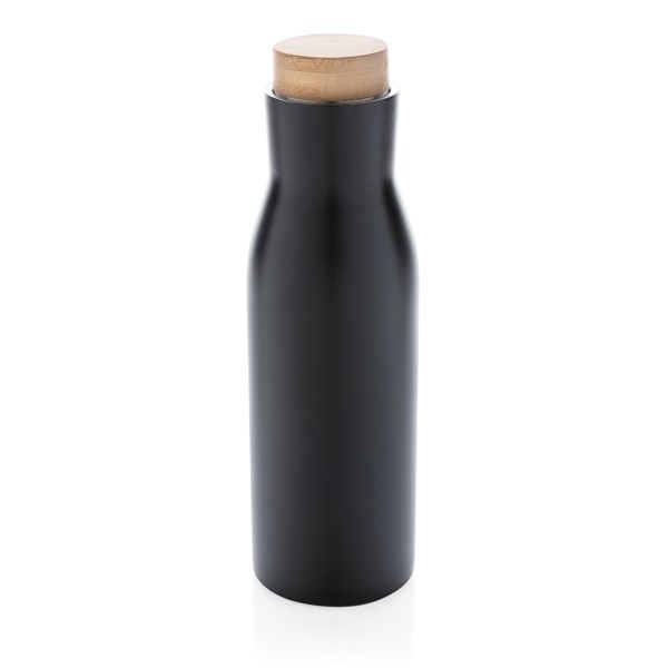 Botella antigoteo de acero para publicidad color negro