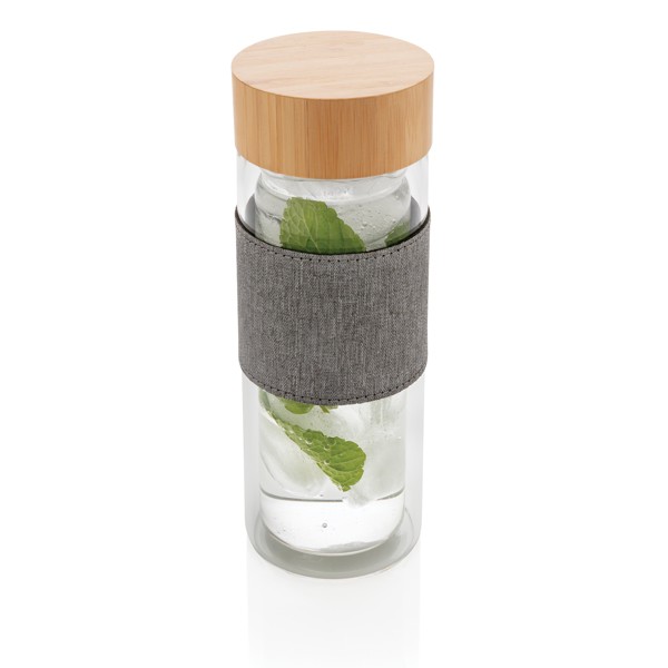 Botellas pequeñas de vidrio personalizadas color transparente