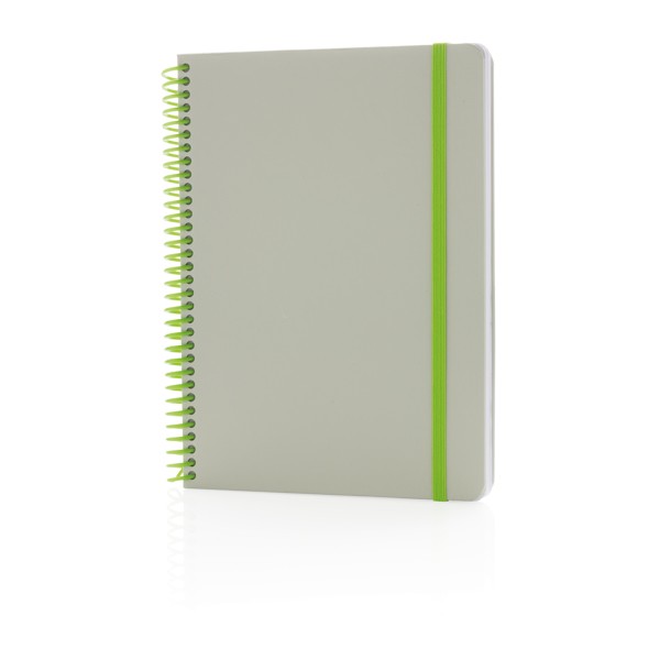 Cuadernos con anillas en espiral color verde lima