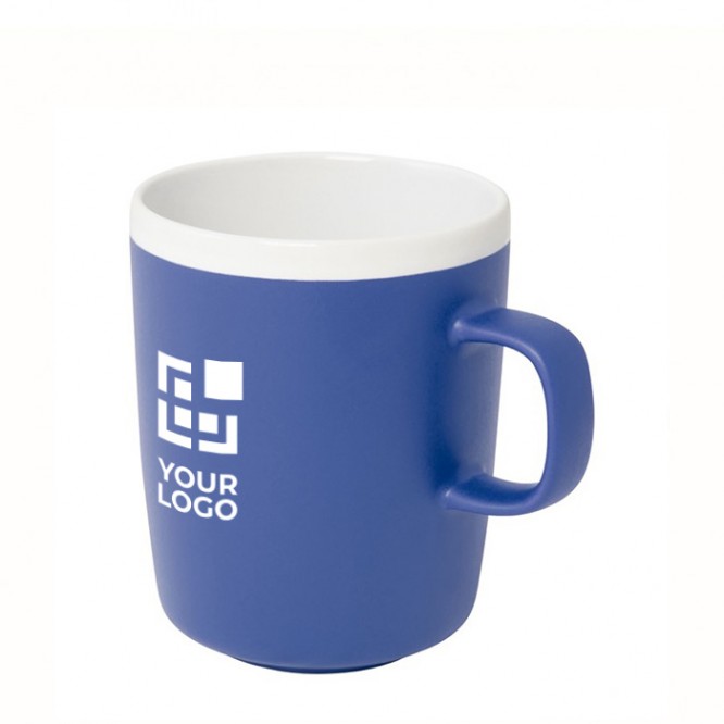 Taza de cerámica con acabado exterior mate e interior blanco 310ml
