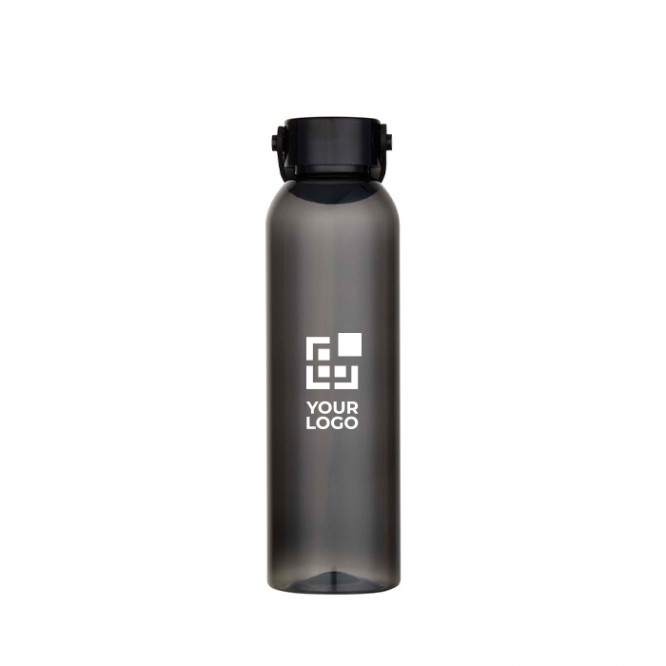 Botella de plástico reciclado con asa de silicona en la tapa 630ml Botella de plástico reciclado con asa de silicona en la tapa 630ml