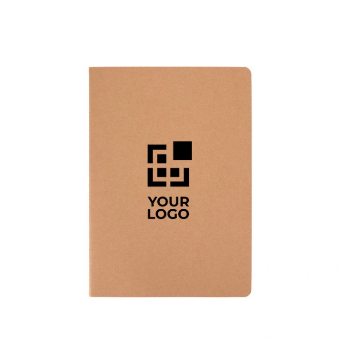 Cuaderno de tipo agenda de papel kraft con lomo cosido A5
