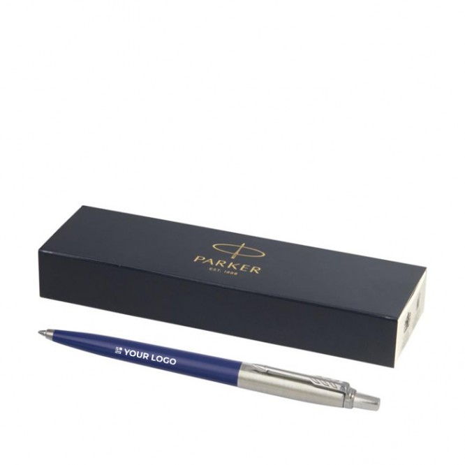 Bolígrafo reciclado elegante con carga de tinta azul Parker Jotter vista principal