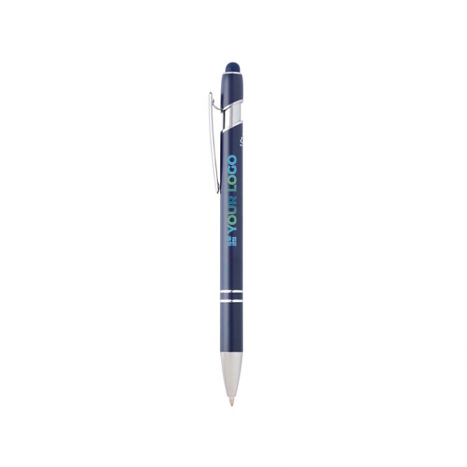 Bolígrafo de aluminio reciclado con puntero táctil tinta azul