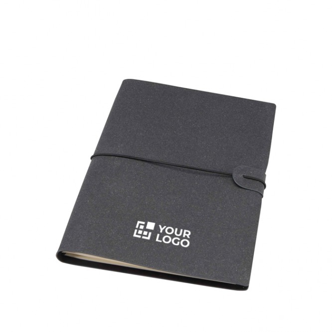 Libreta recargable con tapa de plástico reciclado y dos cuadernos A5