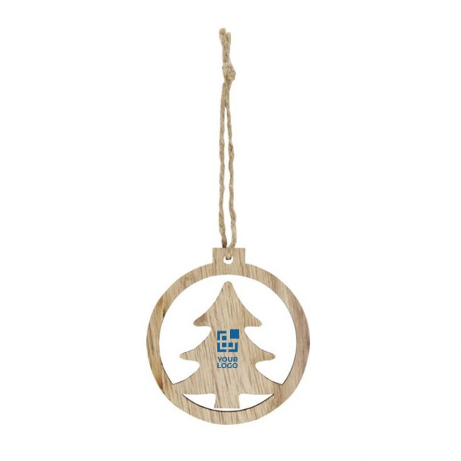 Adorno de madera con árbol
