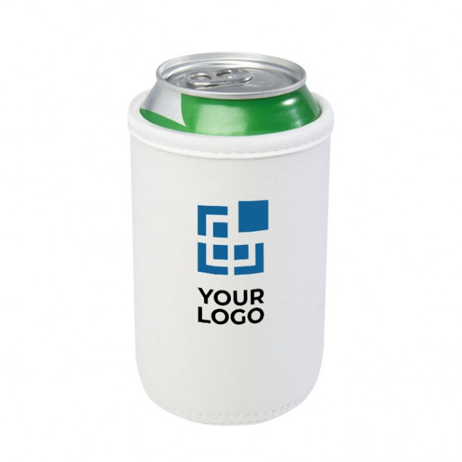 Funda de neopreno para latas color blanco