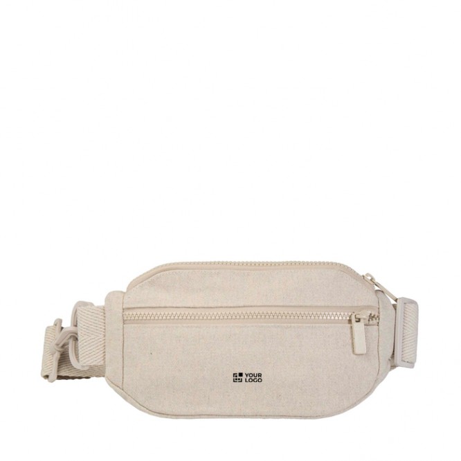 Bandolera de material reciclado con bolsillo principal amplio